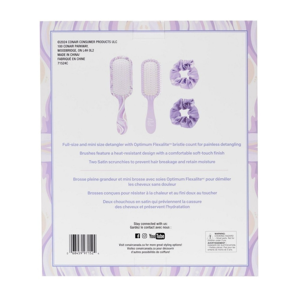 The Knot Dr. Conair Detangle Brush and Scrunchie Set - Picture 3 of 3